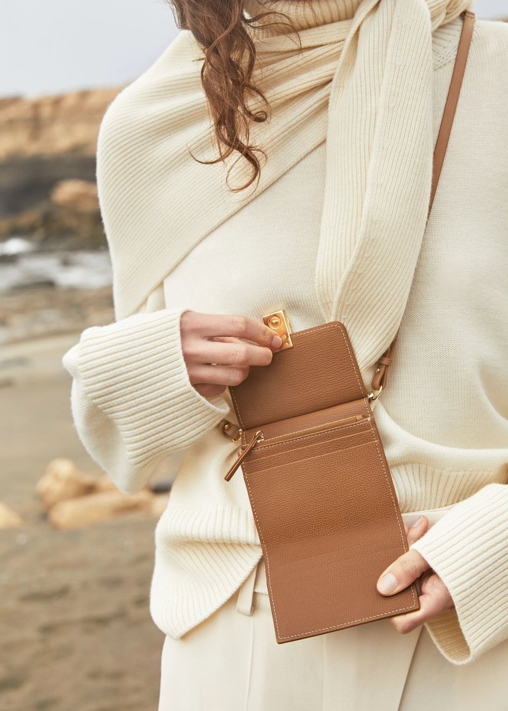 Polene Numéro Sept Crossbody Hnědé | CZ GLYM87