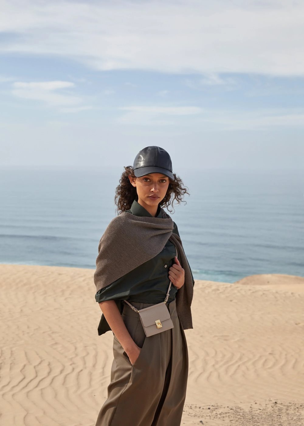 Polene Numéro Sept Crossbody Šedé Hnědé | CZ PWRG03