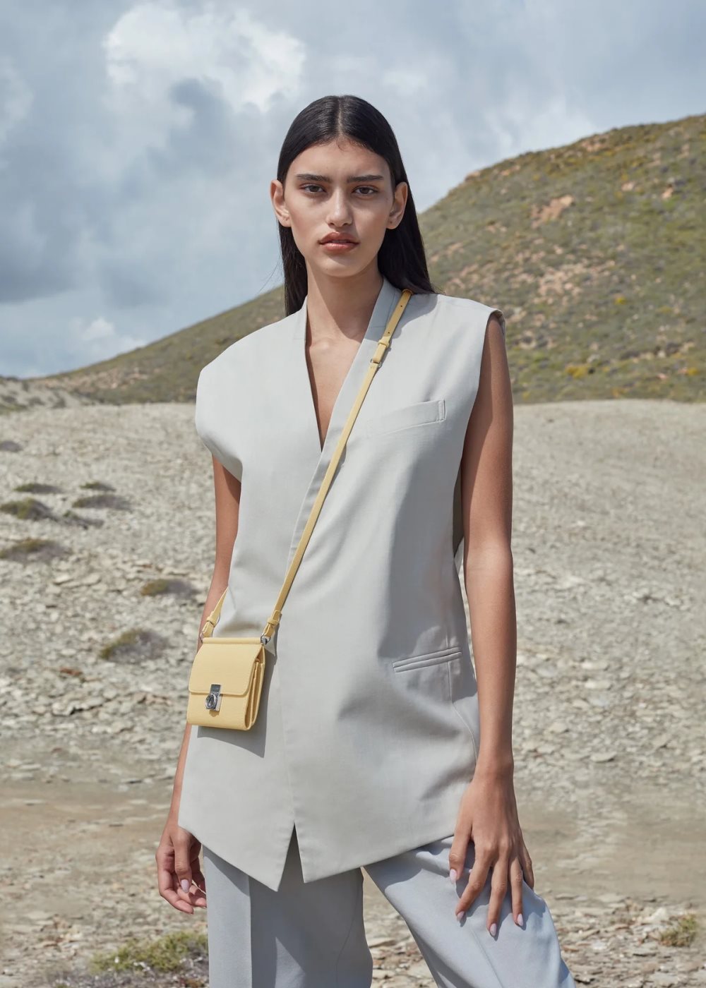 Polene Numéro Sept Crossbody Žluté | CZ LQEV49